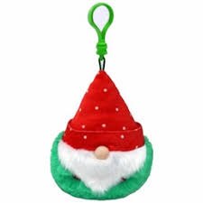 TY Christmas Keyclip Topsey Gnome