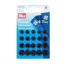 Prym Sew On Snap Fasteners Black Prym Sew On Snap Fasteners Black