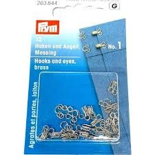 Prym Brass Hooks And Eyes Silver