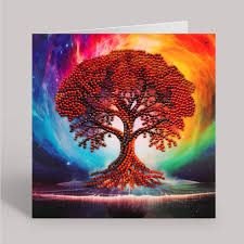 Crystal Art Card 18x18cm Tree Of Life