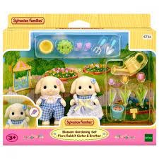 Sylvanian Blossom Gardening Set Flora Rabbit Sister & Brother