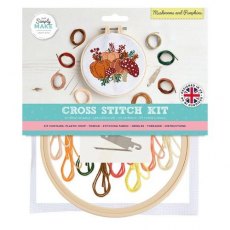 Simoly Make Cross Stitch Kit Autumn Mushrooms And Pumpkins