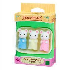 Sylvanian Marshmallow Mouse Triplets