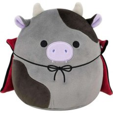 Squishmallows 7.5" Halloween Bridgette Grey And Black Cow with Cape