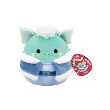 Squishmallows 7.5" Christmas Troye Pale Teal Troll With Winter Outfit