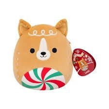 Squishmallows 7.5" Christmas Louis Brown Terrier Gingerbread Cookie