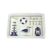 Baceca Mere Blue Beach Scatter Trays 22x16cm