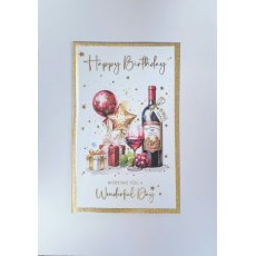 Happy Birthday Wonderful Day Wine