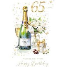 65 Birthday Gold Champagne
