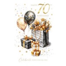 70 Birthday Gold