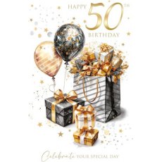 50 Birthday Gold EC2265