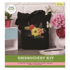 Simply Make Embroidery Tote Bag Kit Black