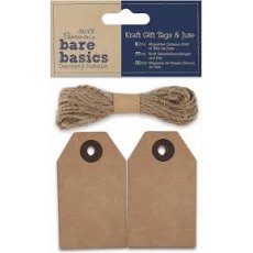 Kraft 20 Gift Tags & Jute