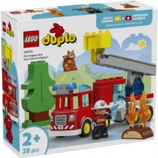 Lego Duplo Town Firetruck With Hose And Firefighter Lego Duplo Town Firetruck With Hose And Firefighter
