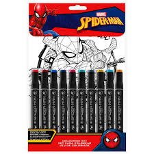 Spiderman 12pc Colouring Set