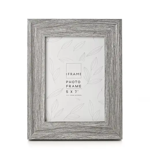 Mid Grey Wood Effect 5x7 Picture Frame