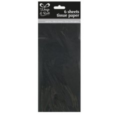 6 Sheet Tissue Paper - Black