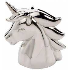 Bambino Silver Plated Money Box - Unicorn Bambino Silver Plated Money Box - Unicorn