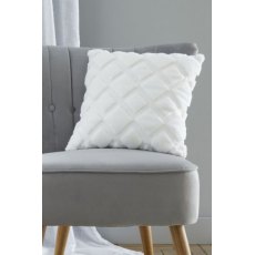 Cosy Diamond Cushion White