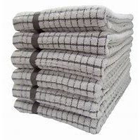 Super Dry Single Grey White Tea Towel 50x72cm
