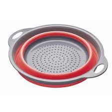 Colour Works Red Collapsible Colander 24cm