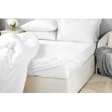 Belledorm White 200 Thread Count Polycotton Fitted Sheet