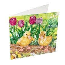 Crystal Art Card 18x18 Spring Chicks