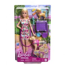 Barbie Walk And Wheel Puppy Playset