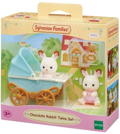 Sylvanian Chocolate Rabbit Twins Set