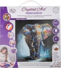 Crystal Art 30x30 Canvas Majestic Elephant