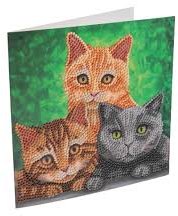 Crystal Art Card 18x18 Cat Portrait