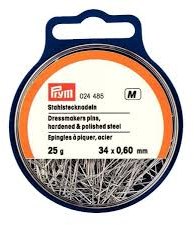 Prym Straight Dressmaker Pins Silver