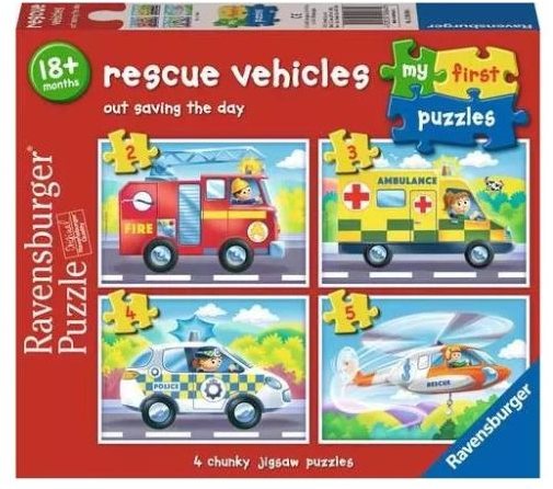 Ravensburger 4 in a Box Puzzle Rescue Vehicles