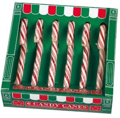 Red and White Candy Canes in Box 85g