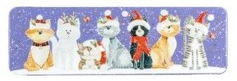 Christmas Cats Rectangular Tin of Stem Ginger Biscuits 225g