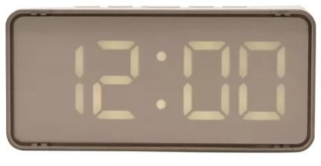 LED White Digital Alarm Clock
