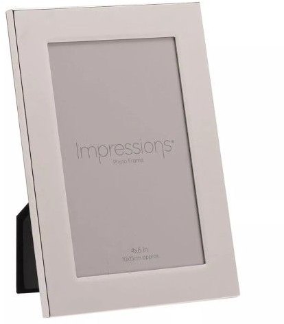 Plain 4 x 6 Oblong Silver Plated Photoframe