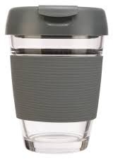 Glass Travel Mug - Grey