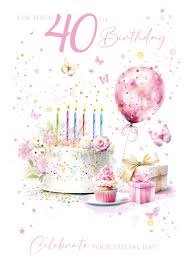 40 Birthday Pink