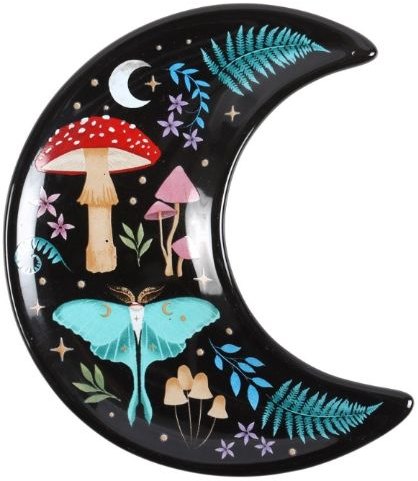 Crescent Moon Dark Forest Print Trinket Dish