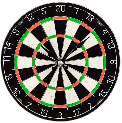 Dart Board Glass Clock - Small