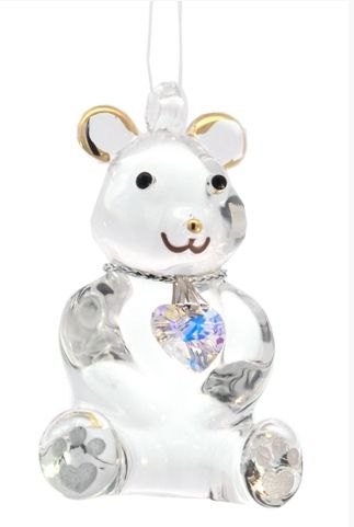 Fastasy Glass Happy Little Bear - Crystal