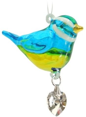 Fantasy Glass Pretty Little Bird - Blue Tit