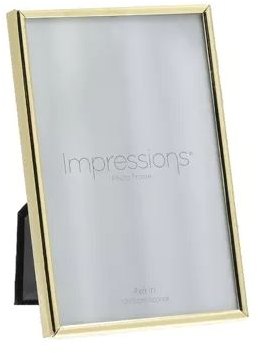 Brass finish thin photo frame 5 x 7