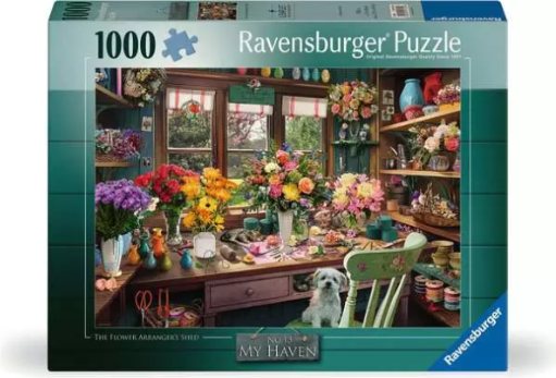 Ravensburger 1000pc My Haven No.13 Flower Arrangers Shed