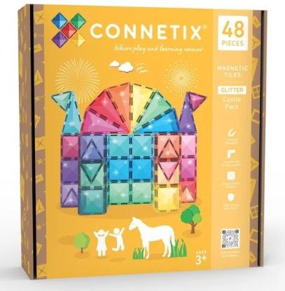 Connetix Magnetic Tiles Glitter Castle Pack 48pc