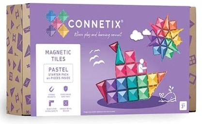 Connetix Magnetic Tiles Pastel Starter Pack 64pc