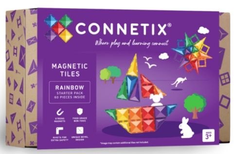 Connetix Magnetic Tiles Rainbow Starter Pack 60pc