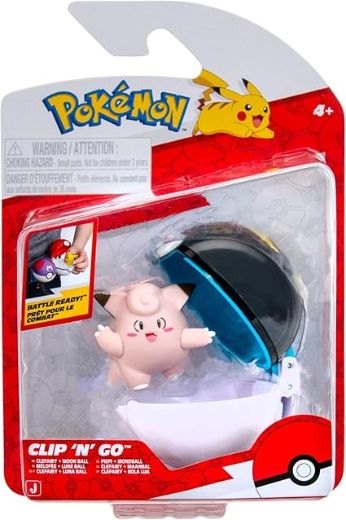 Pokemon Clip N Go Clafairy + Moon Ball
