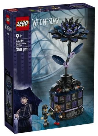 Lego Wednesday Black Dhalia Flower